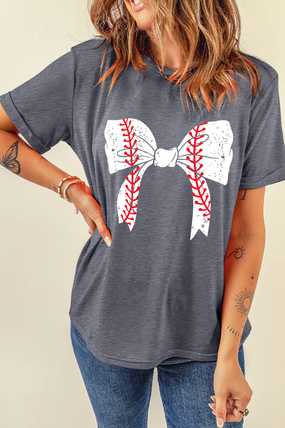 Baseball Bowknot Tee