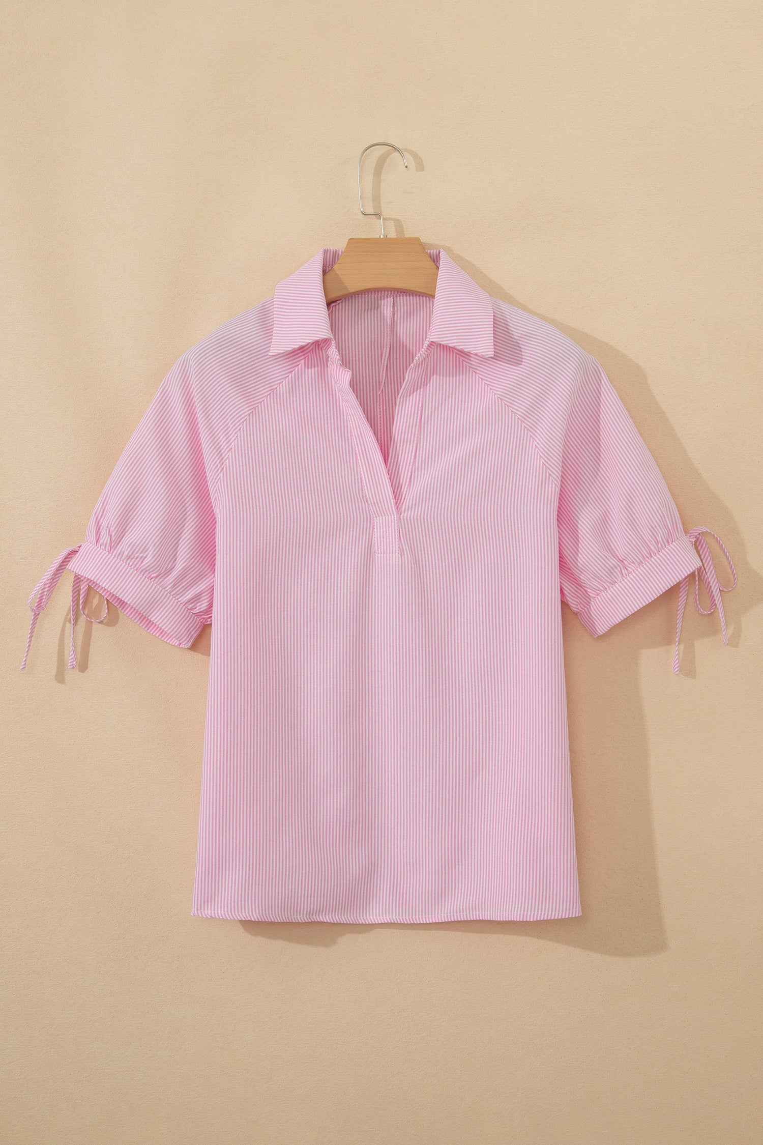 Short Sleeve Striped Blouse