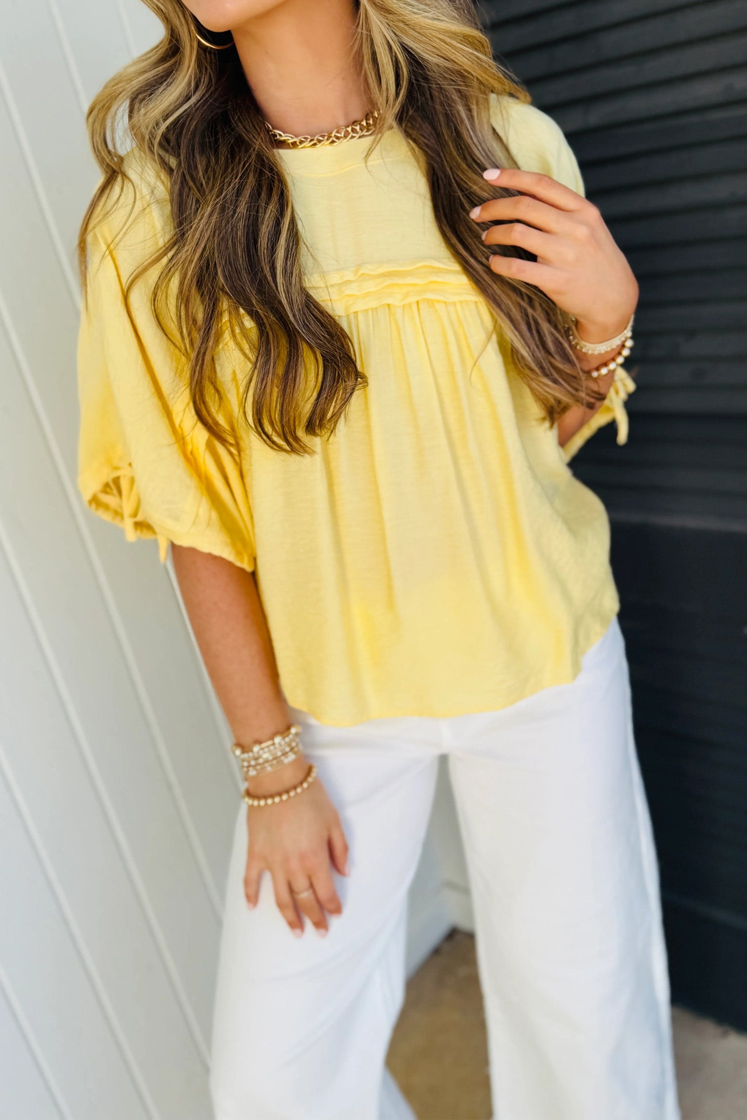 Half Sleeve Babydoll Blouse