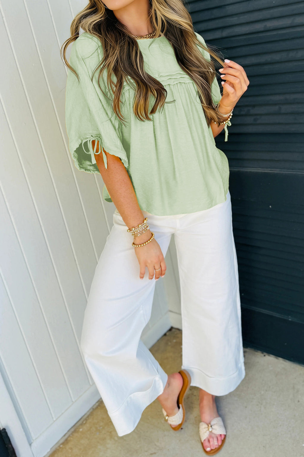 Half Sleeve Babydoll Blouse