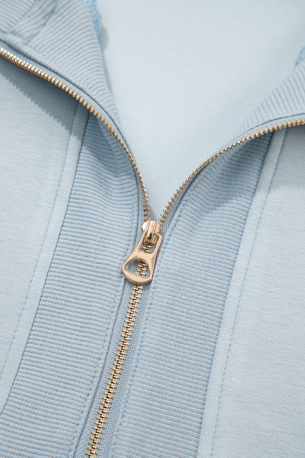 Light Grey Half Zip Pant Set