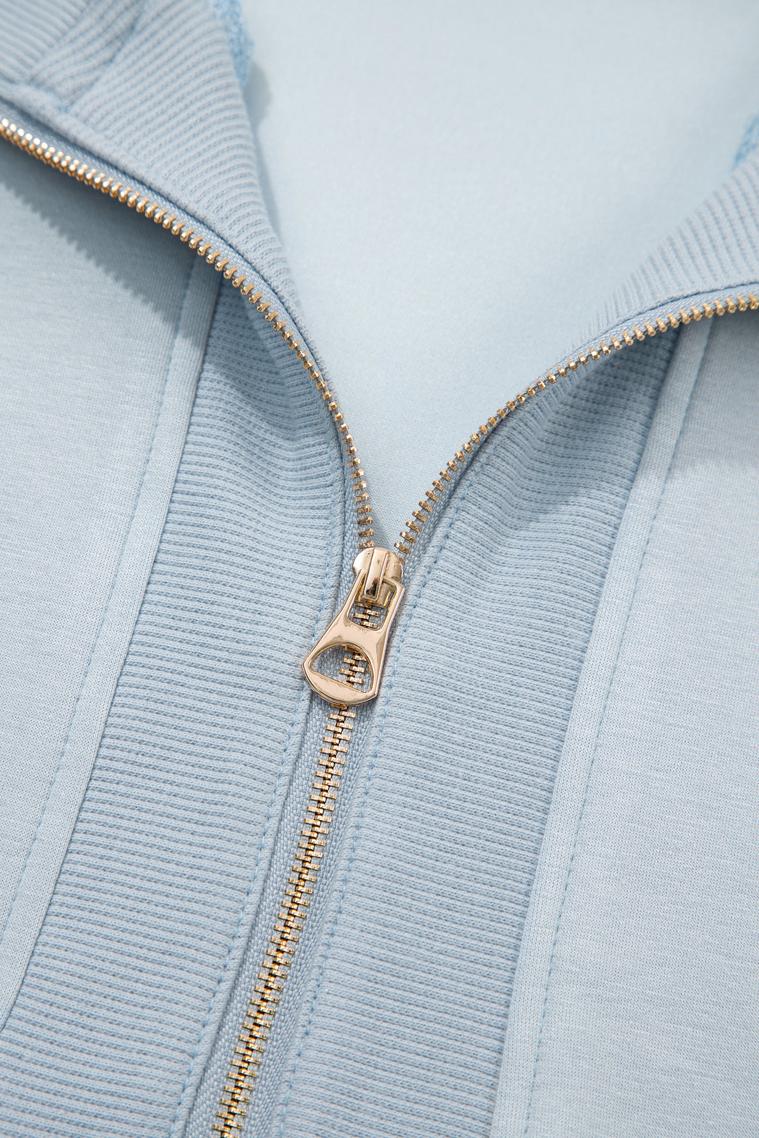 Light Grey Half Zip Pant Set