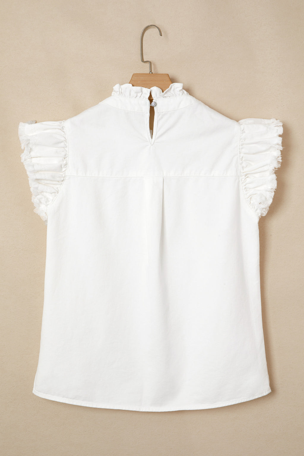 Flutter Sleeve Denim Top