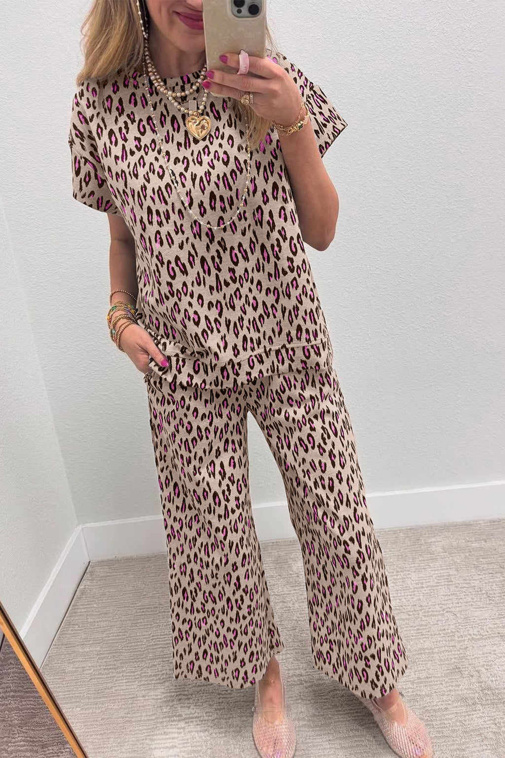 Leopard Tee and Pants Outfit