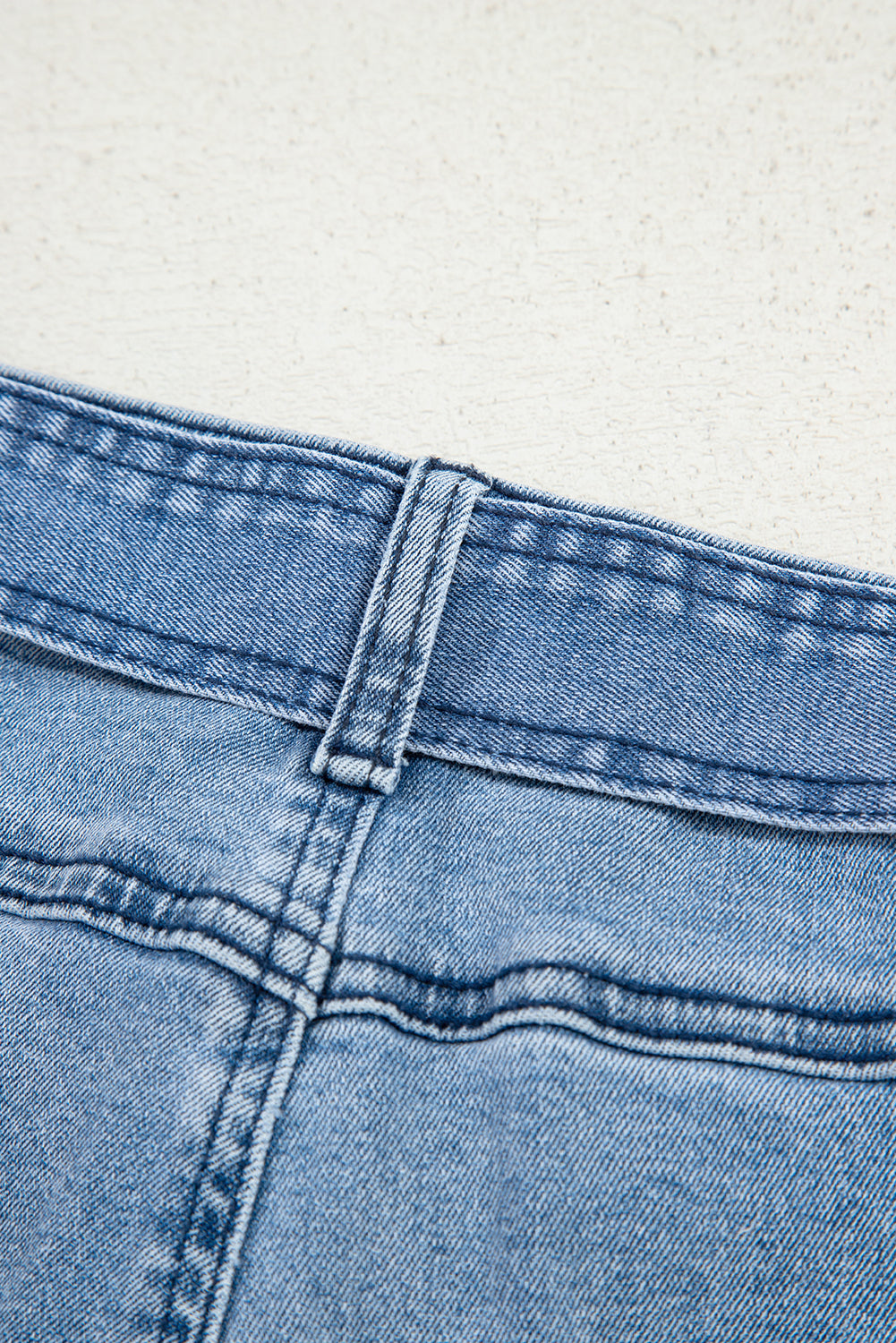 Vintage Washed Knot Belt Wide Leg Jeans