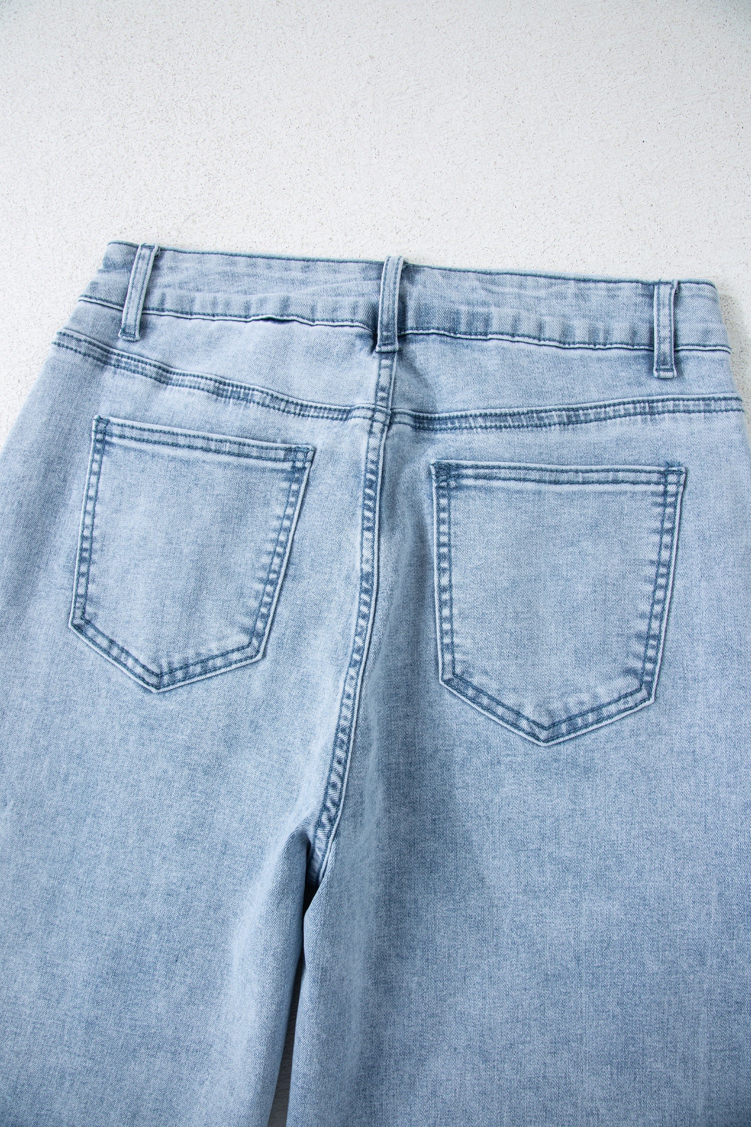 Bowknot Straight Leg Loose Jeans