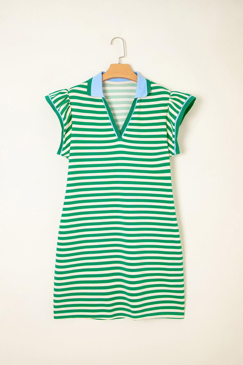 Short Sleeve Pop Of Color Dress