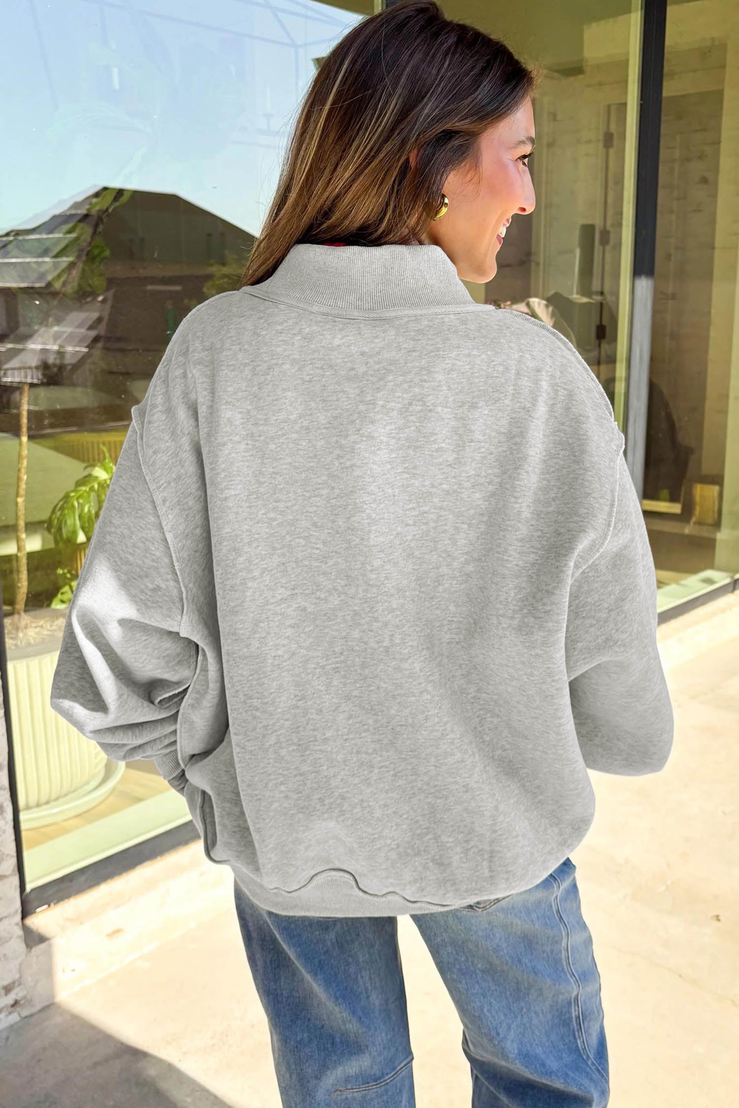 LOUISIANA/ TIGERS Double Side Printed High Neck Reversible Sweatshirt