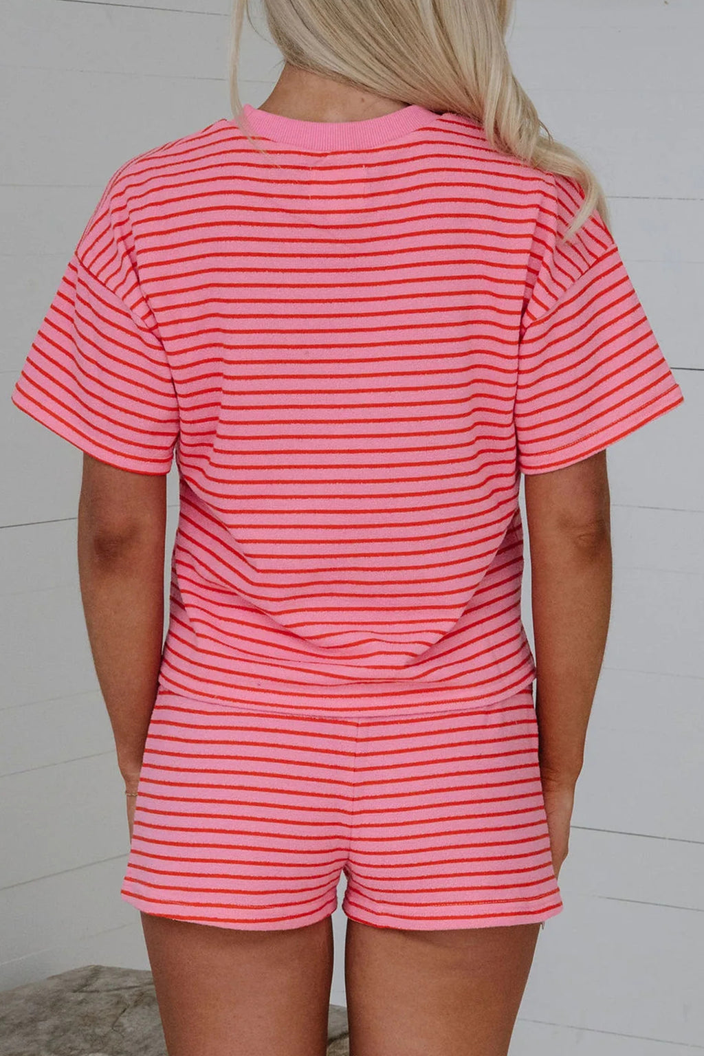 Side Split Knit Shorts Set
