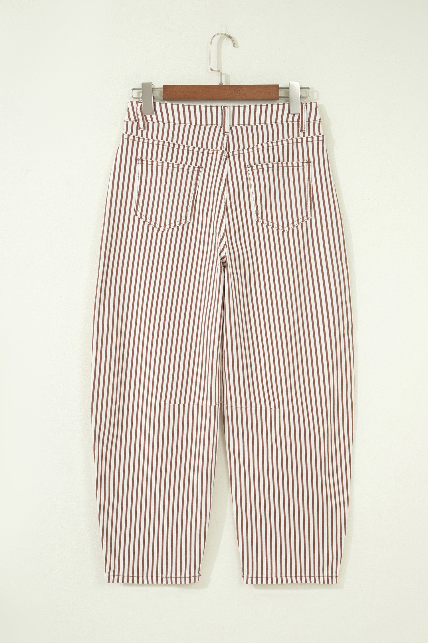Stripe Casual Barrel Jeans