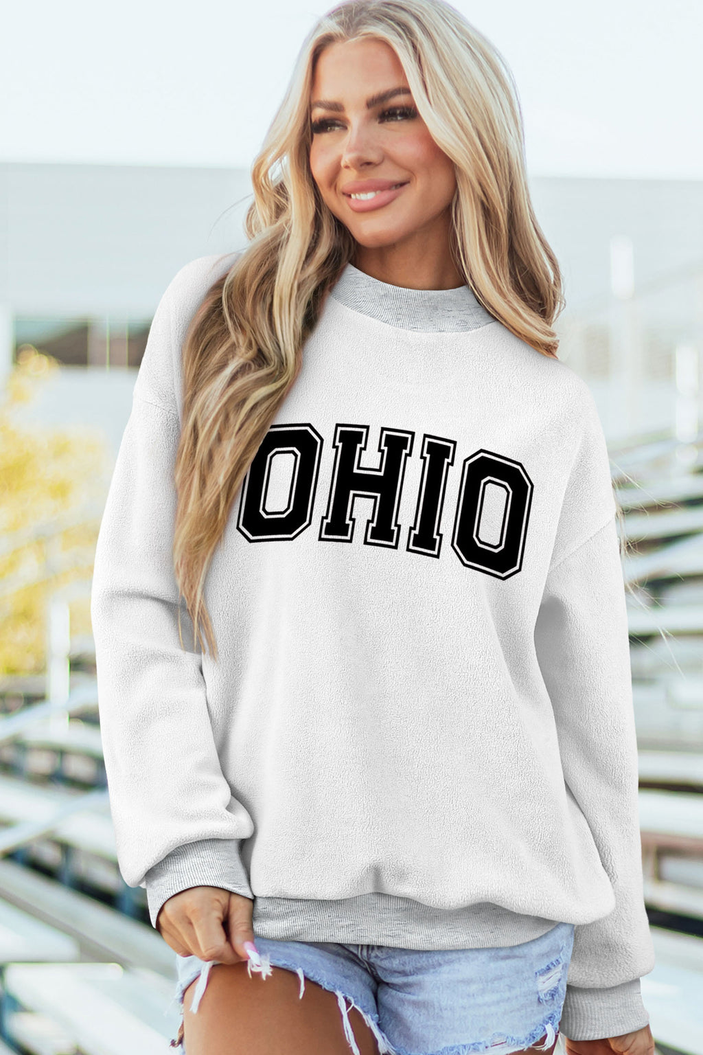 OHIO Mock Neck Reversible Sweatshirt