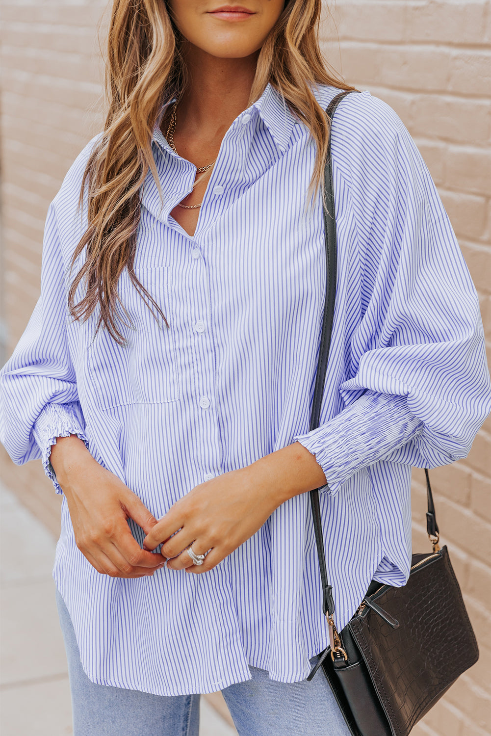 Striped Casual Cuffs Shirt