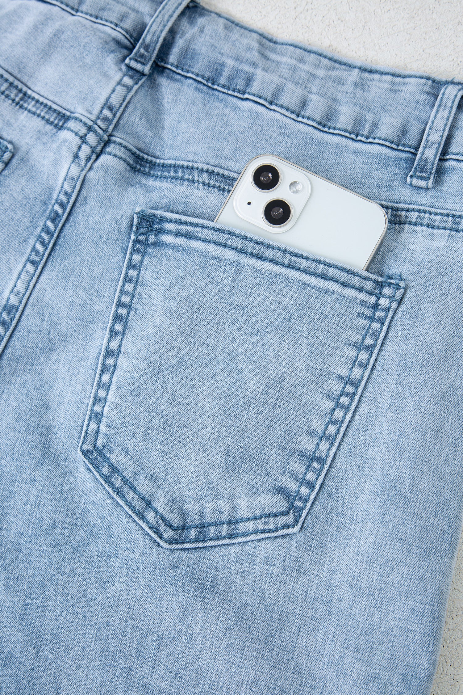 Bowknot Straight Leg Loose Jeans