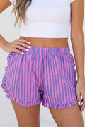 Ruffle Trim Casual Shorts