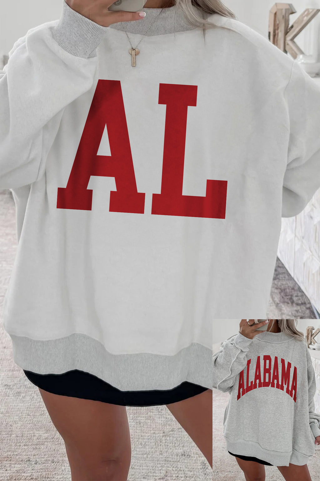 AL Reversible Mock Neck Sweatshirt