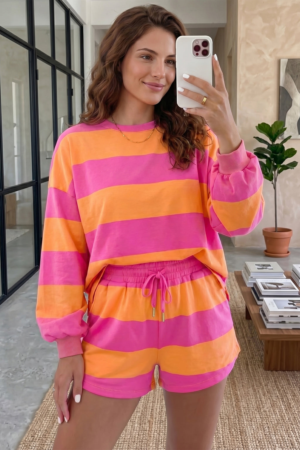 Long Sleeve Shorts Set 2pcs