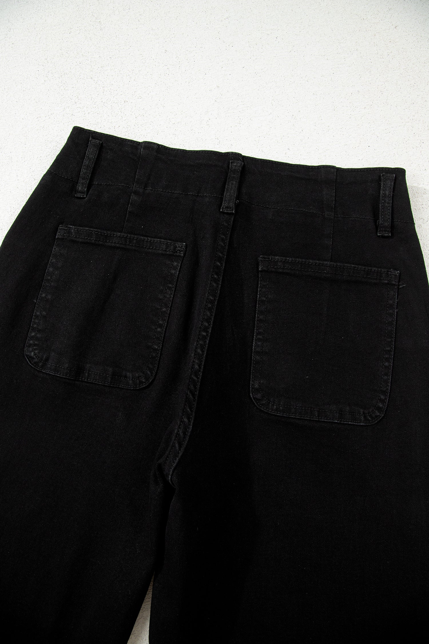 Button High Waist Wide Leg Jeans