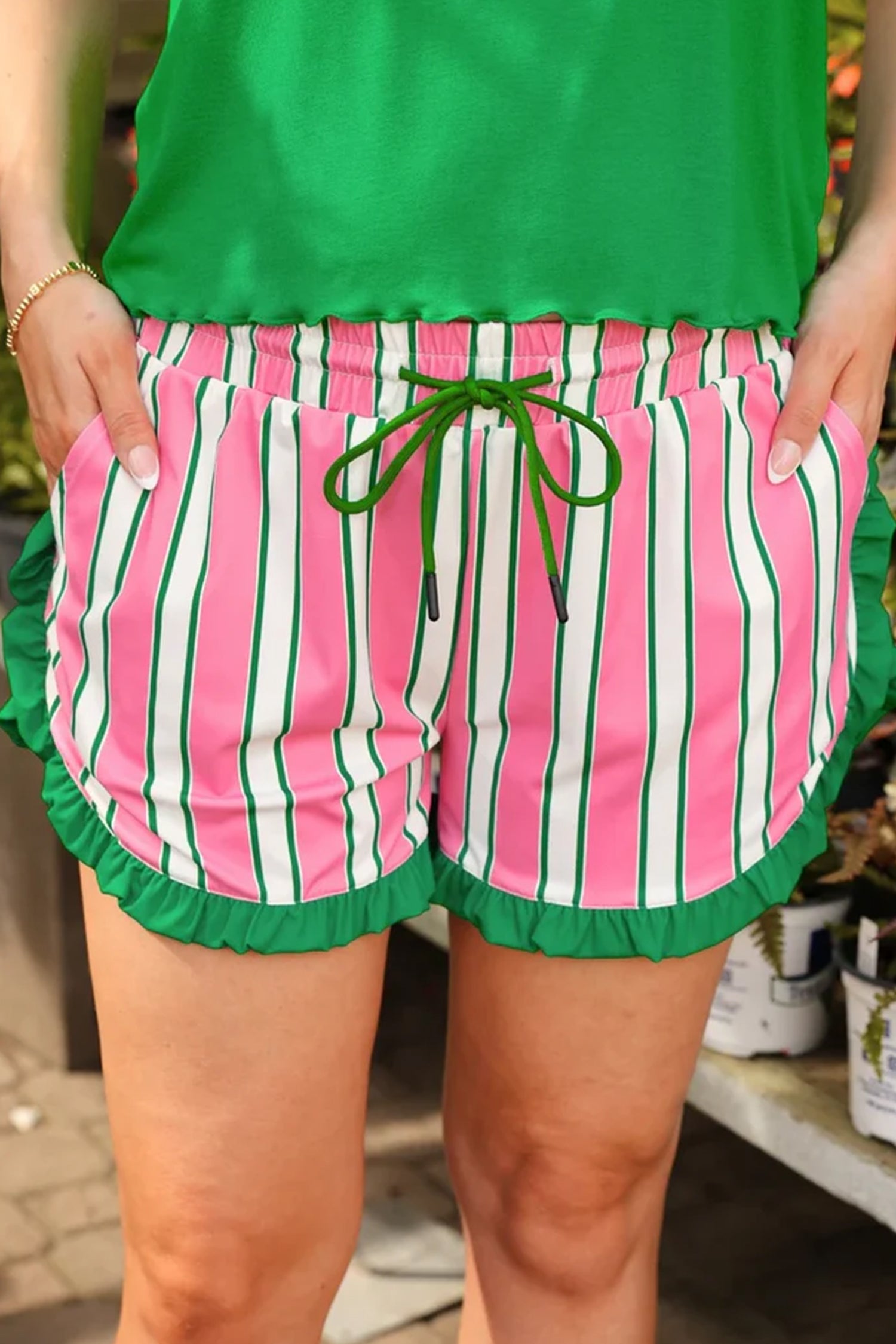 Ruffle Trim Shorts