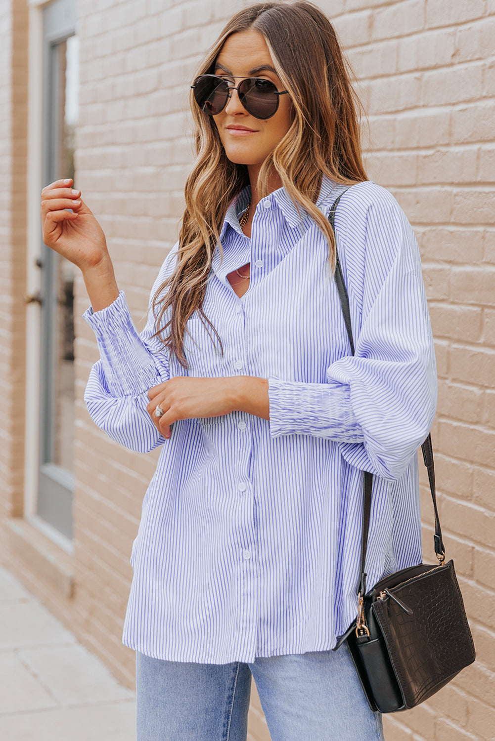 Striped Casual Cuffs Shirt