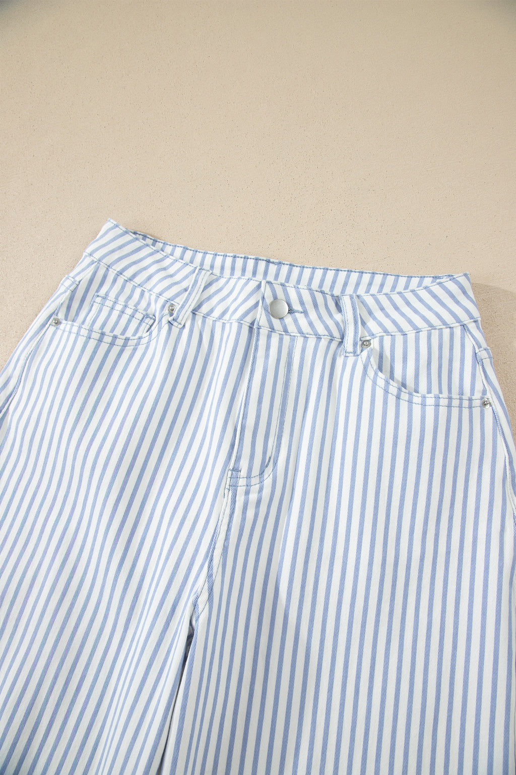 Stripe Casual Barrel Jeans