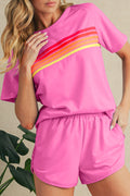 Colorful Striped Casual Tee