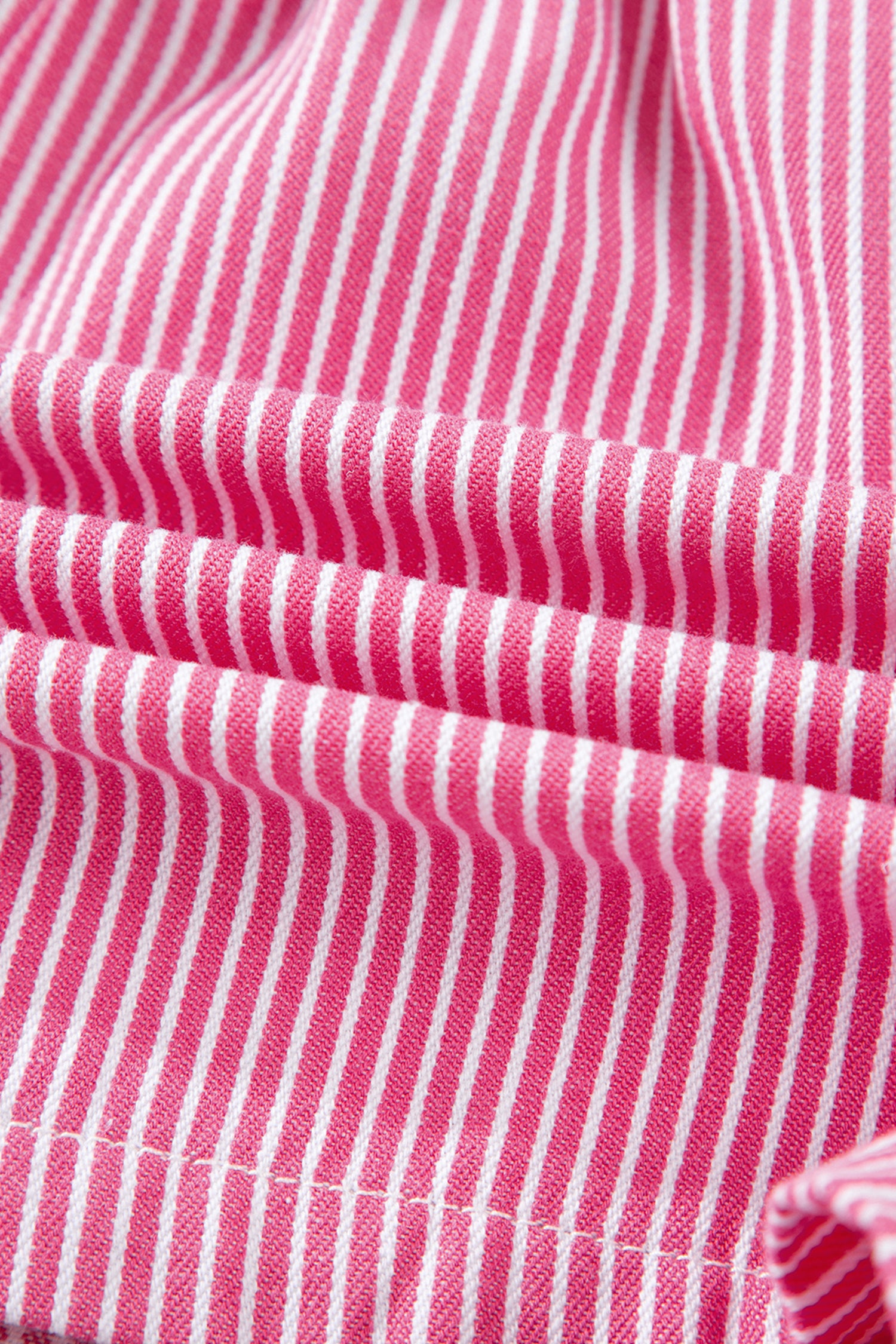 Stripe Drawstring Casual Denim Shorts