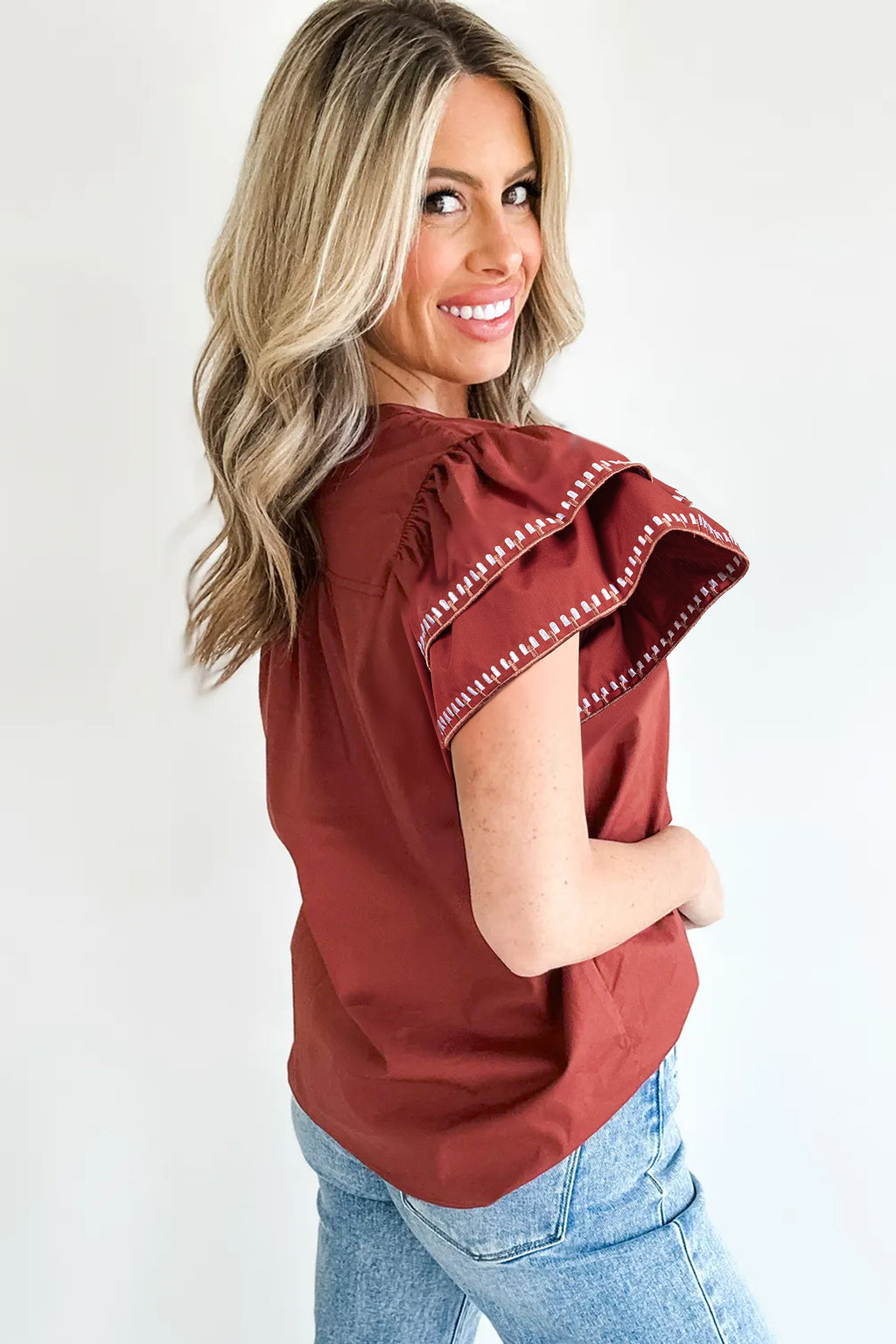 Flutter Sleeve Blouse