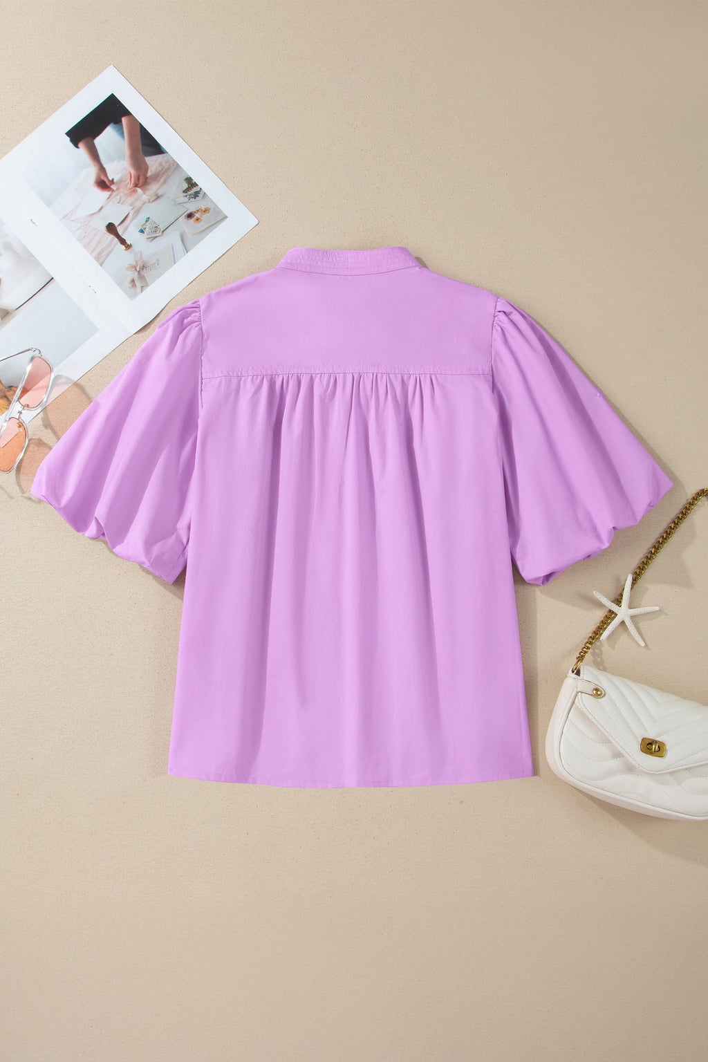 Puffy Half Sleeve Blouse