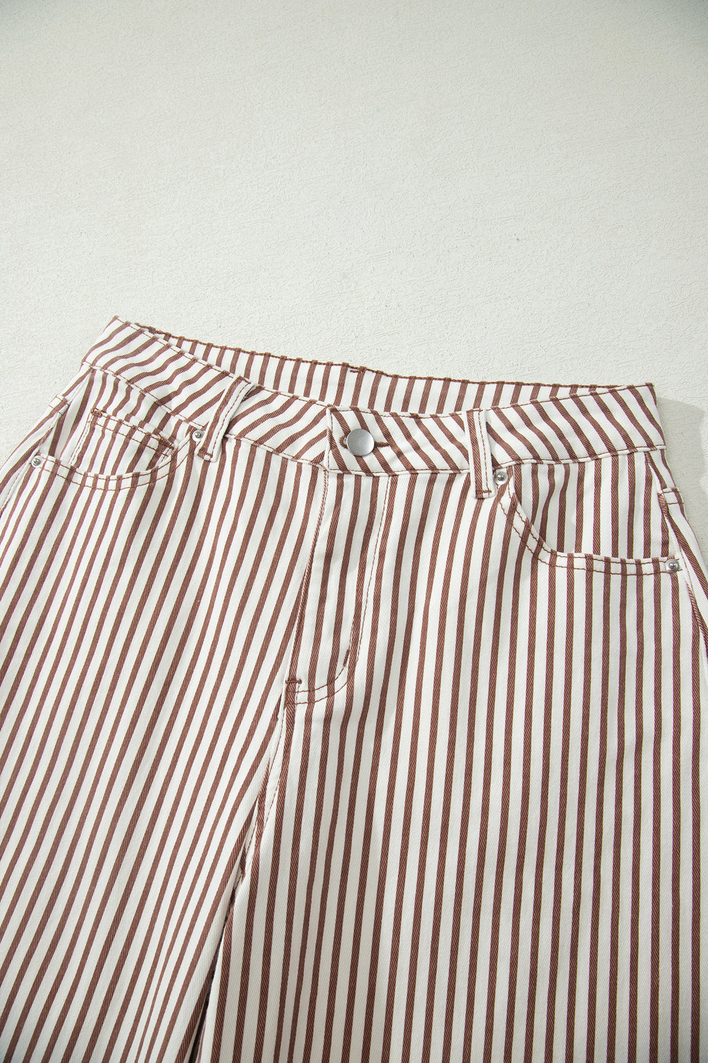 Stripe Casual Barrel Jeans