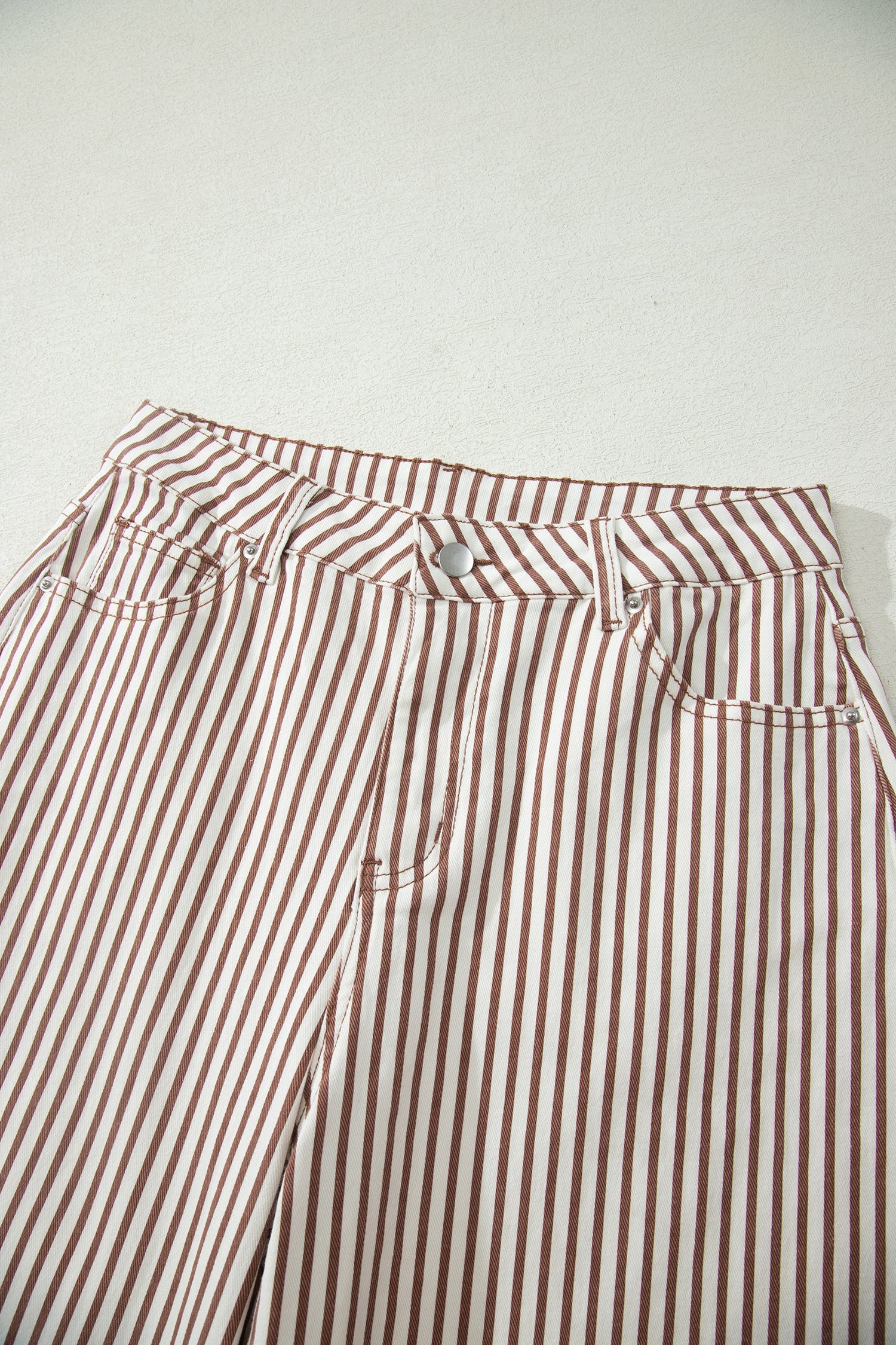Stripe Casual Barrel Jeans
