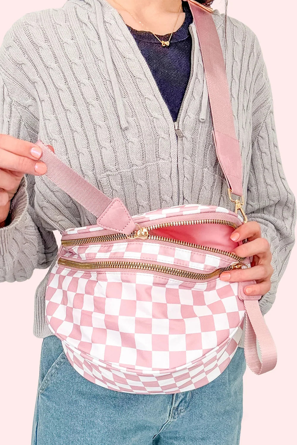 Wide Strap Large Crossbody Bag