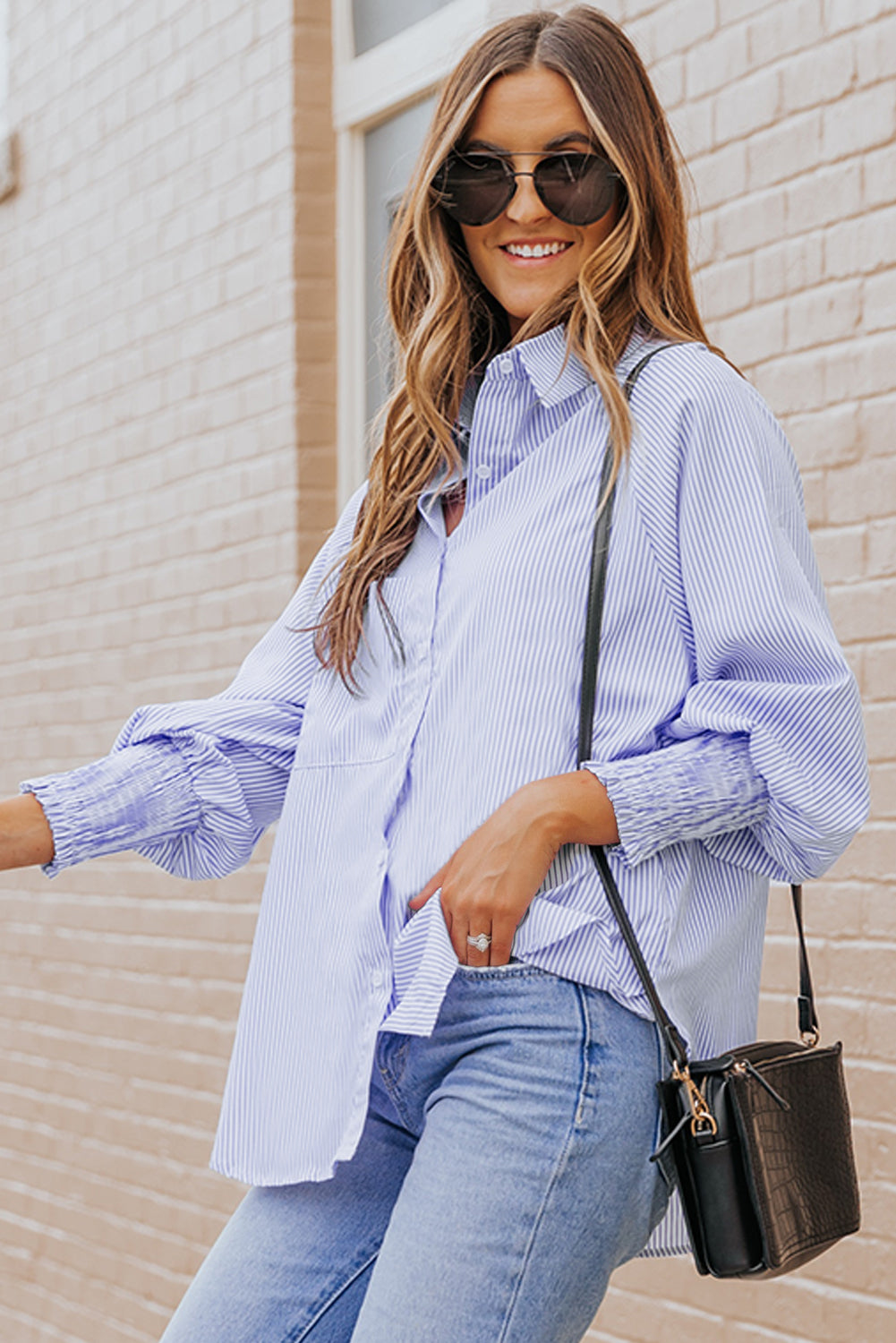 Striped Casual Cuffs Shirt