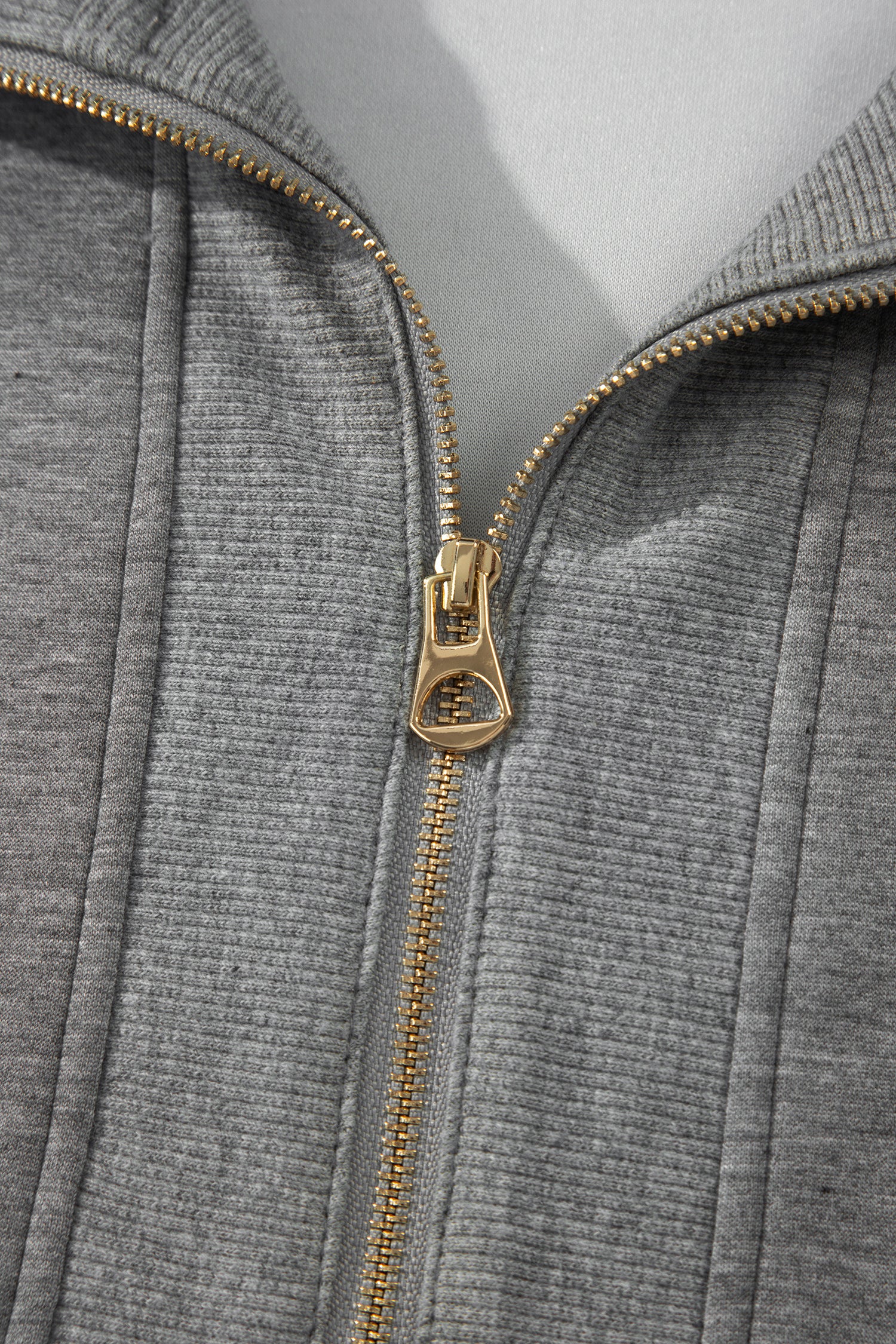 Light Grey Half Zip Pant Set