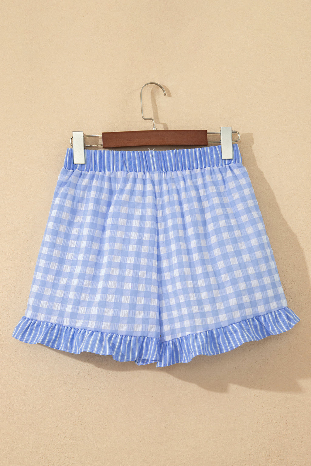 Ruffle Striped Lace Tie Shorts