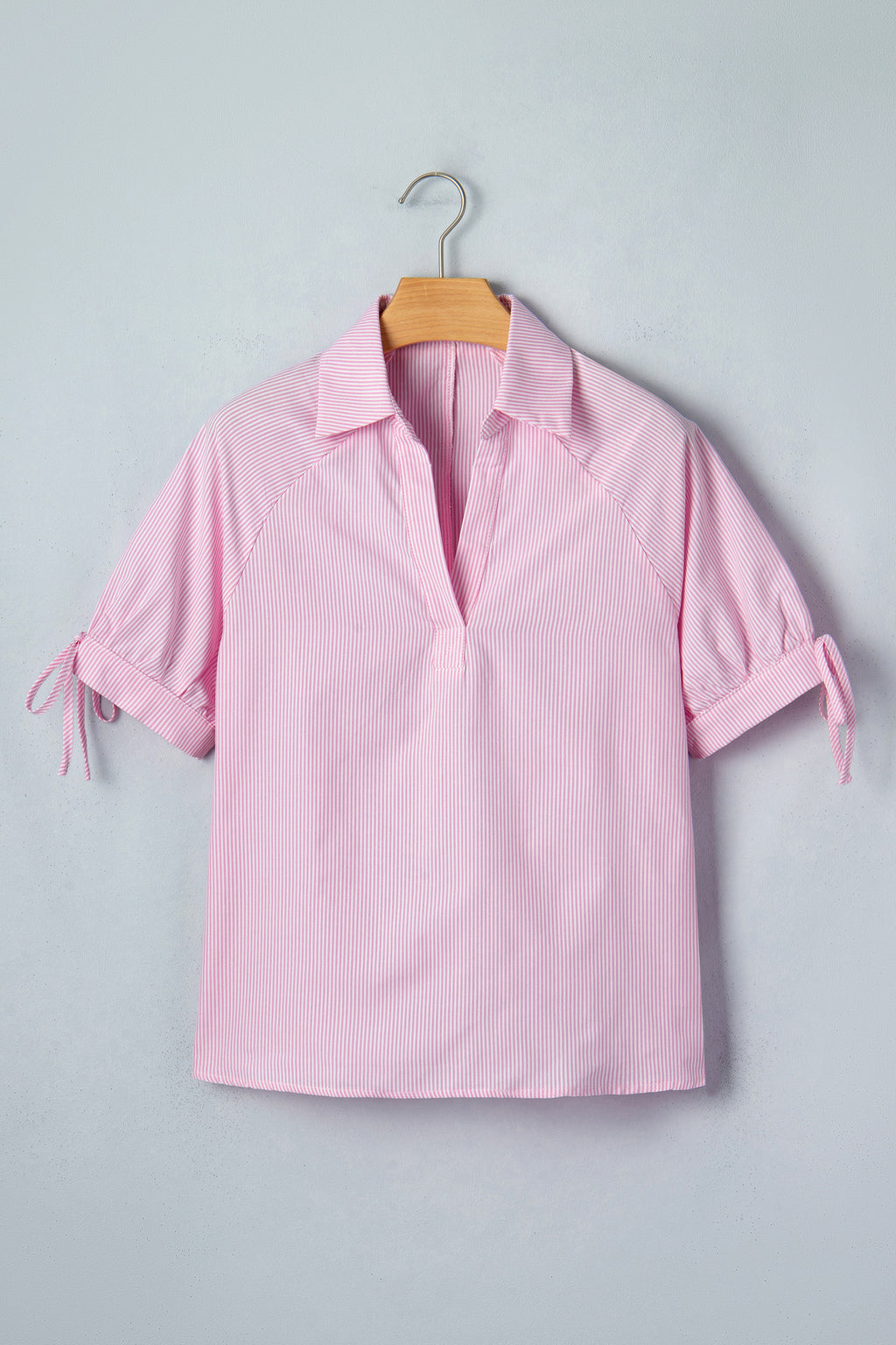 Short Sleeve Striped Blouse