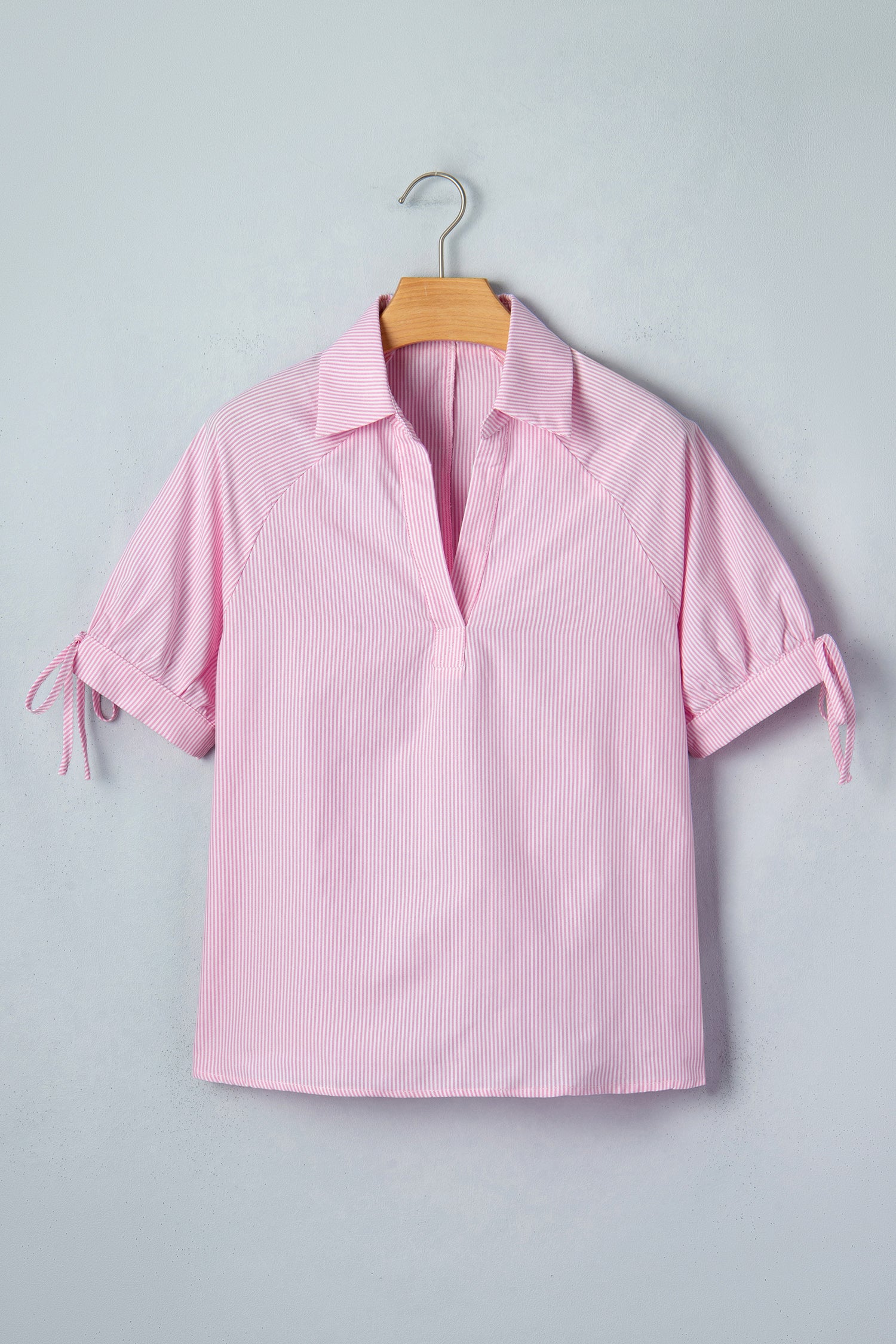 Short Sleeve Striped Blouse