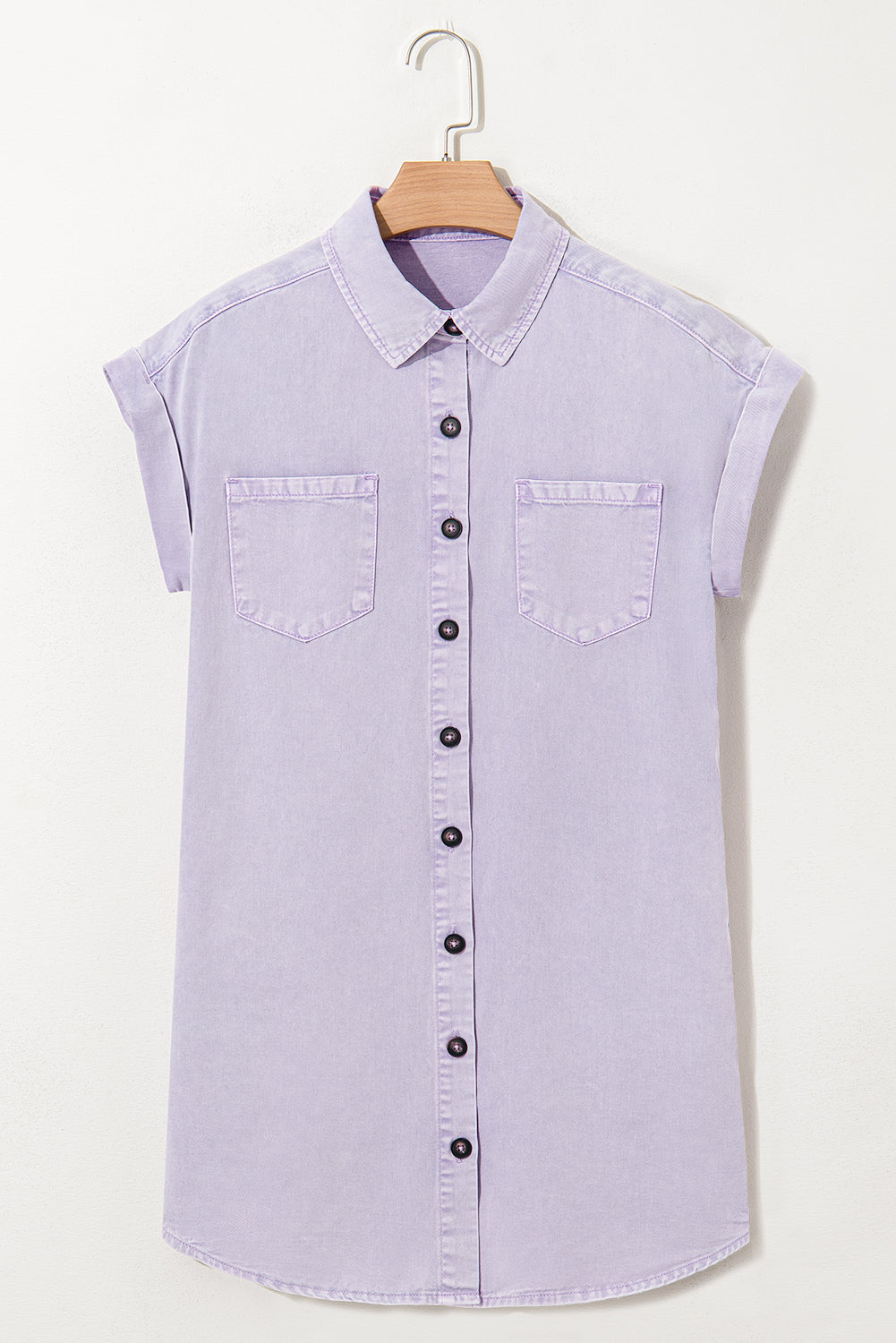 Chest Pocket Denim Shirt Dress