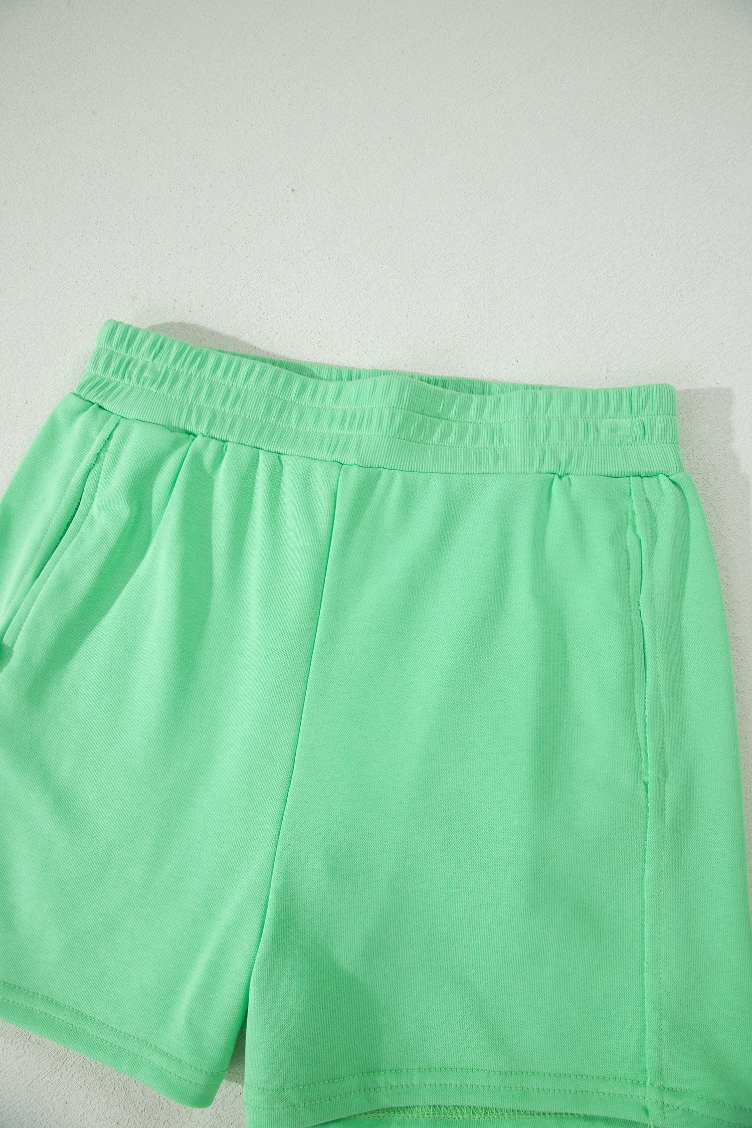 Tank Top Elastic High Waist Shorts 2pcs Outfit