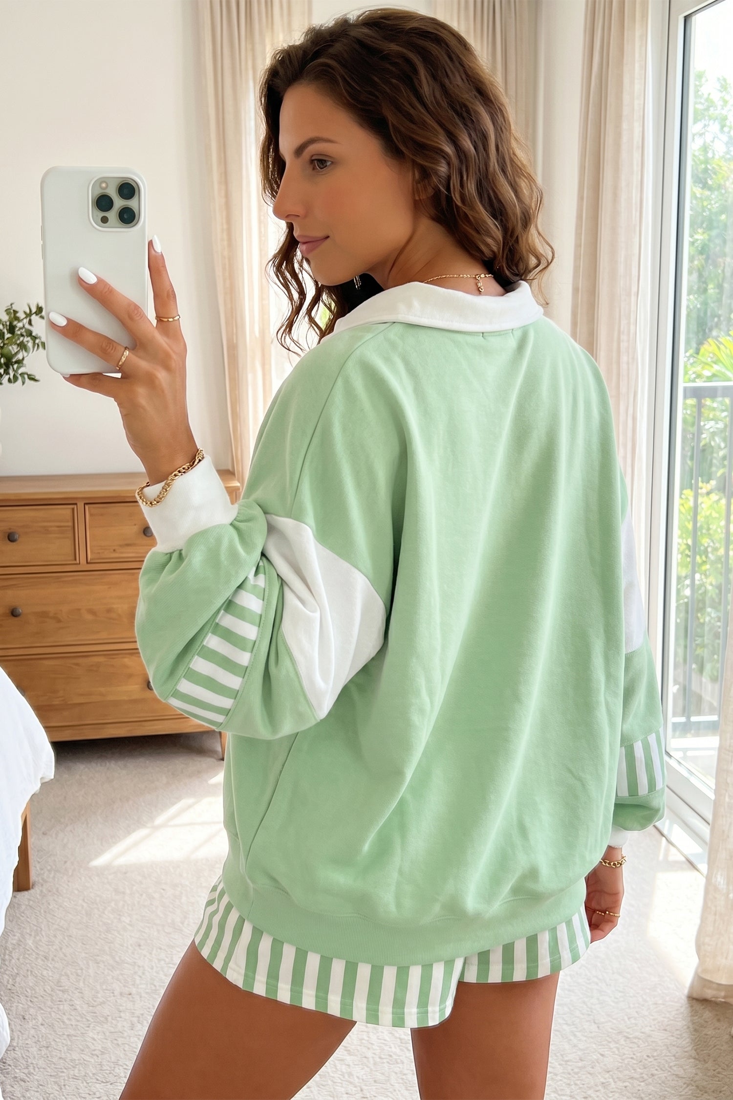 Pullover Top Shorts Set