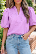 Puffy Half Sleeve Blouse