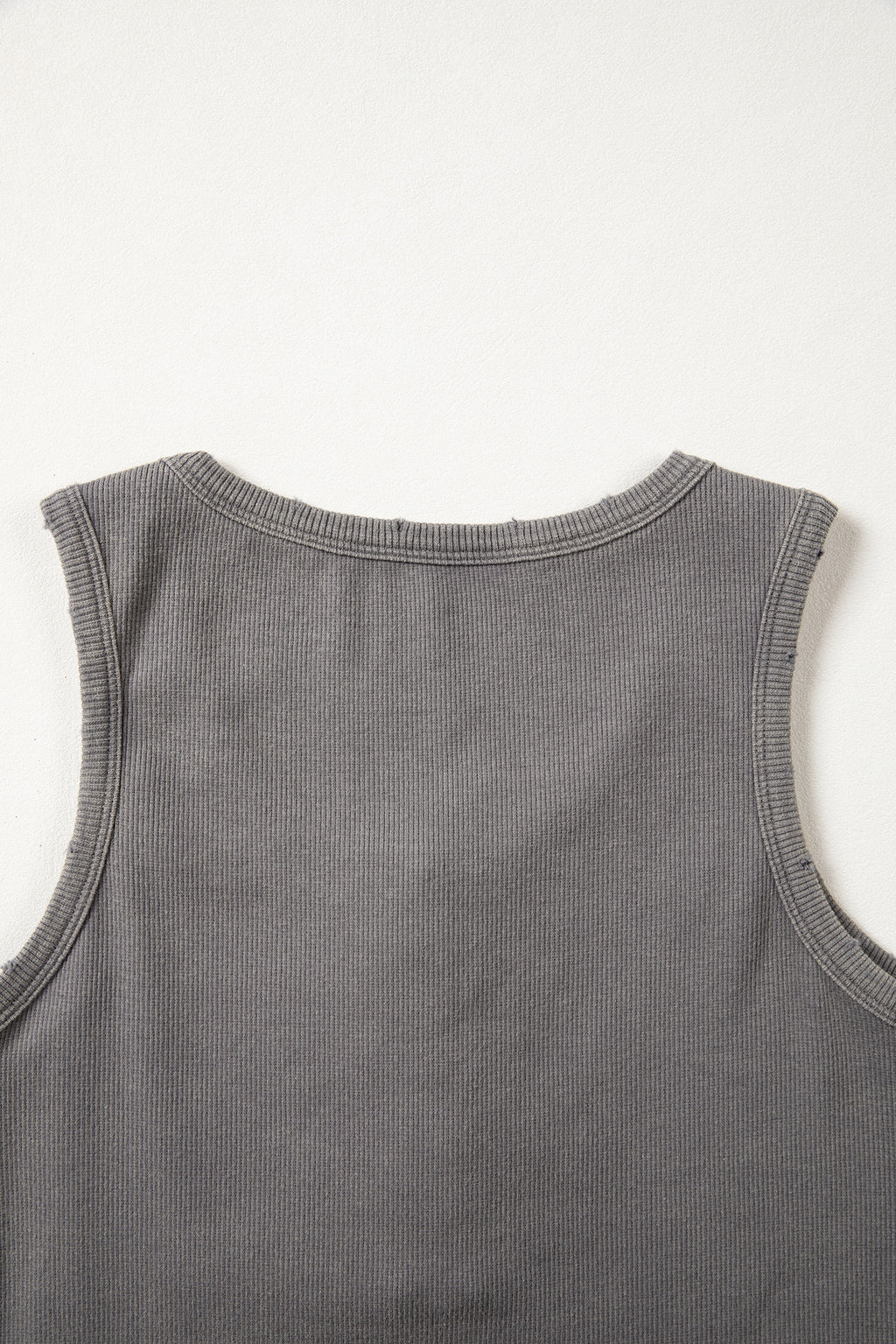 Bright Green Vintage Distressed Ribbed Mineral Wash Tank Top