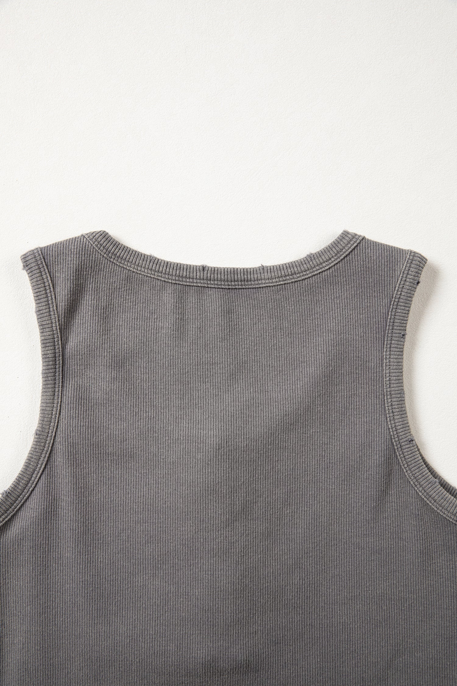 Bright Green Vintage Distressed Ribbed Mineral Wash Tank Top