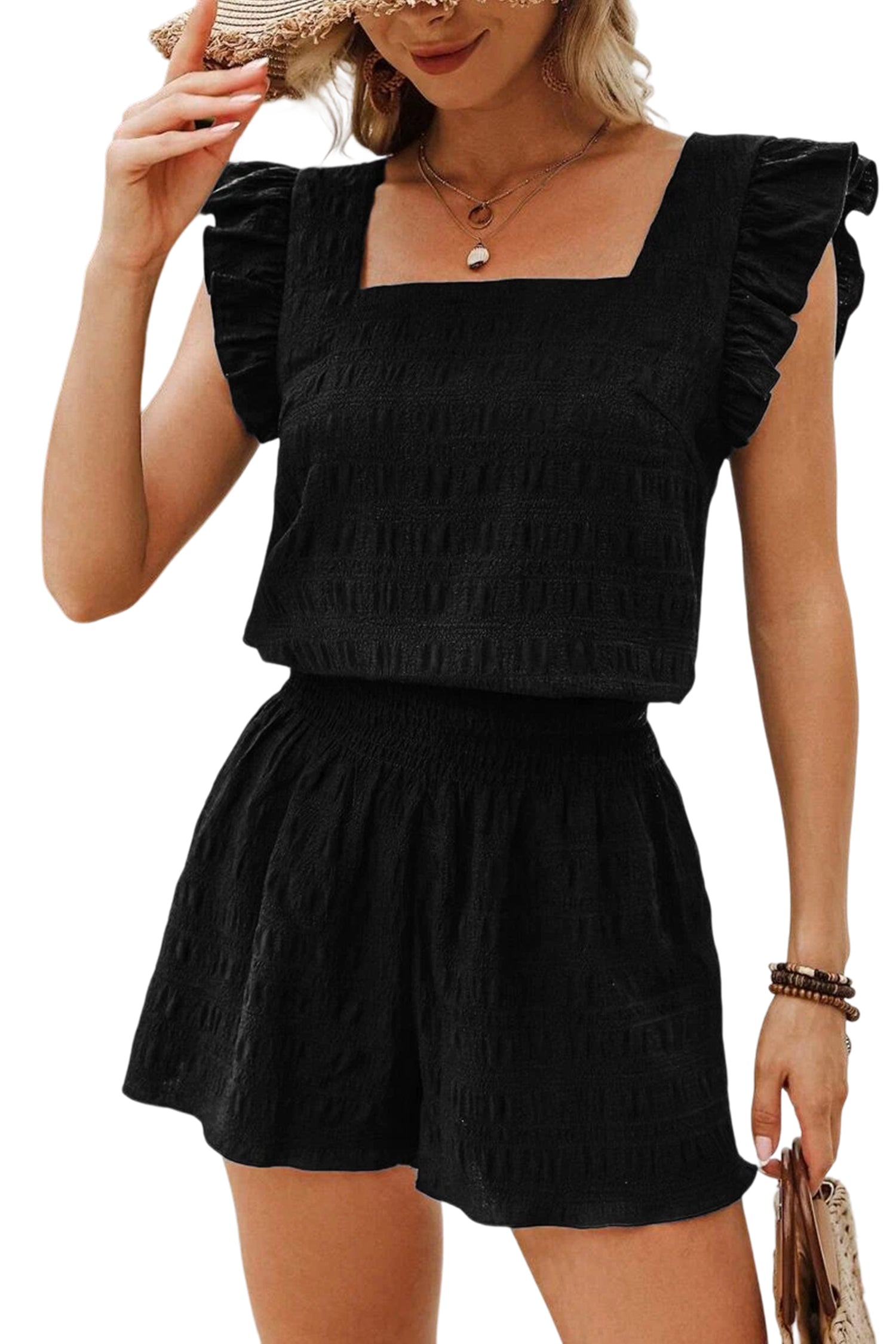 High Waist Shorts Set