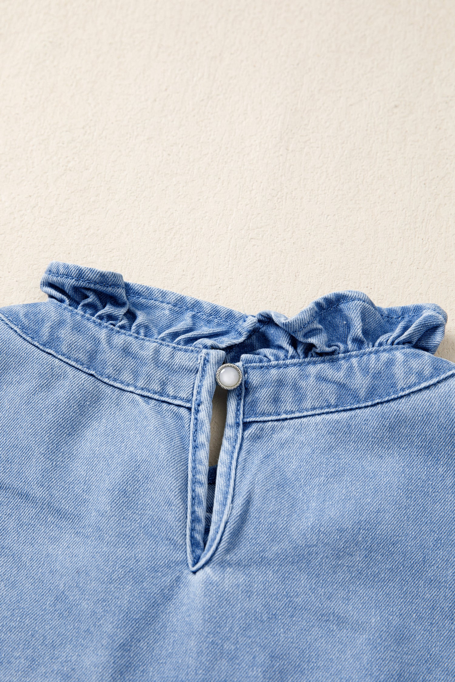 Flutter Sleeve Denim Top