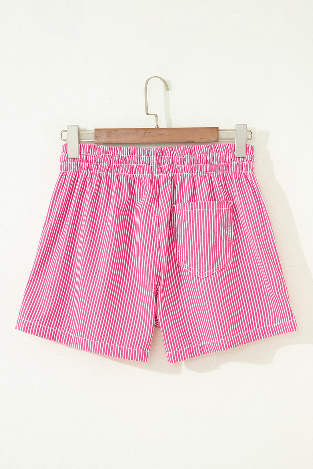 Stripe Drawstring Casual Denim Shorts
