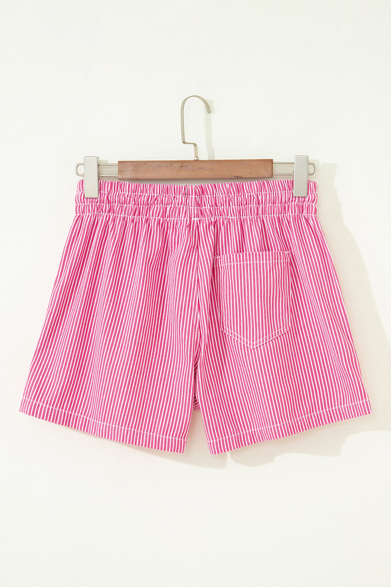 Stripe Drawstring Casual Denim Shorts