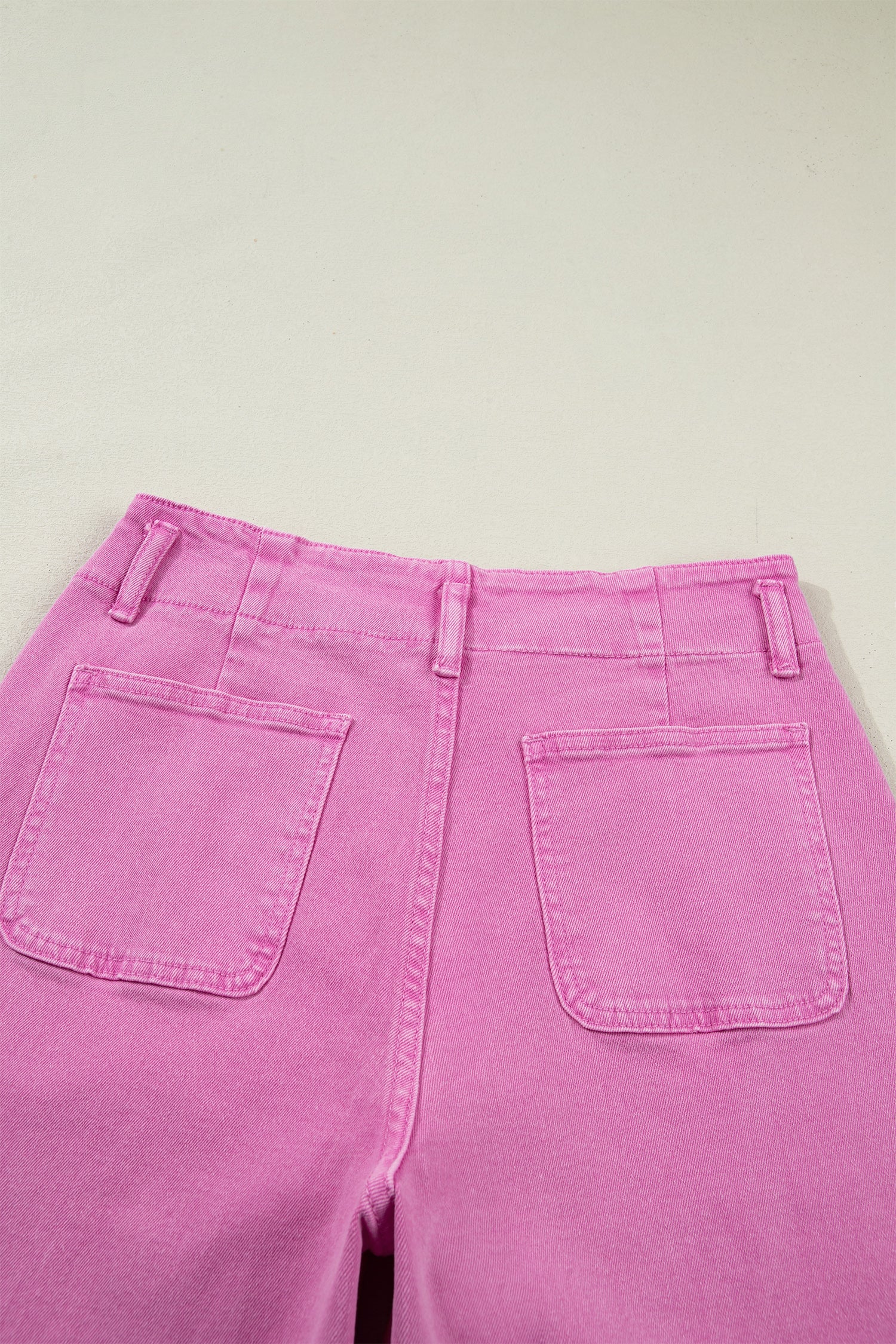 Button High Waist Wide Leg Jeans