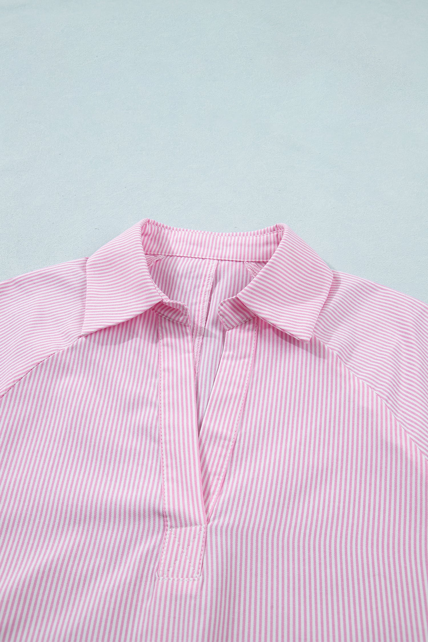 Short Sleeve Striped Blouse
