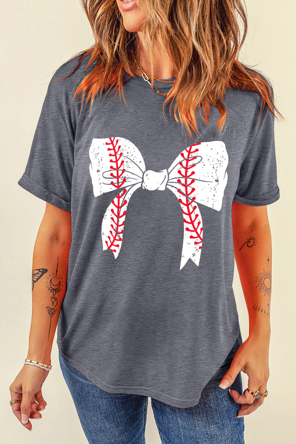 Baseball Bowknot Tee