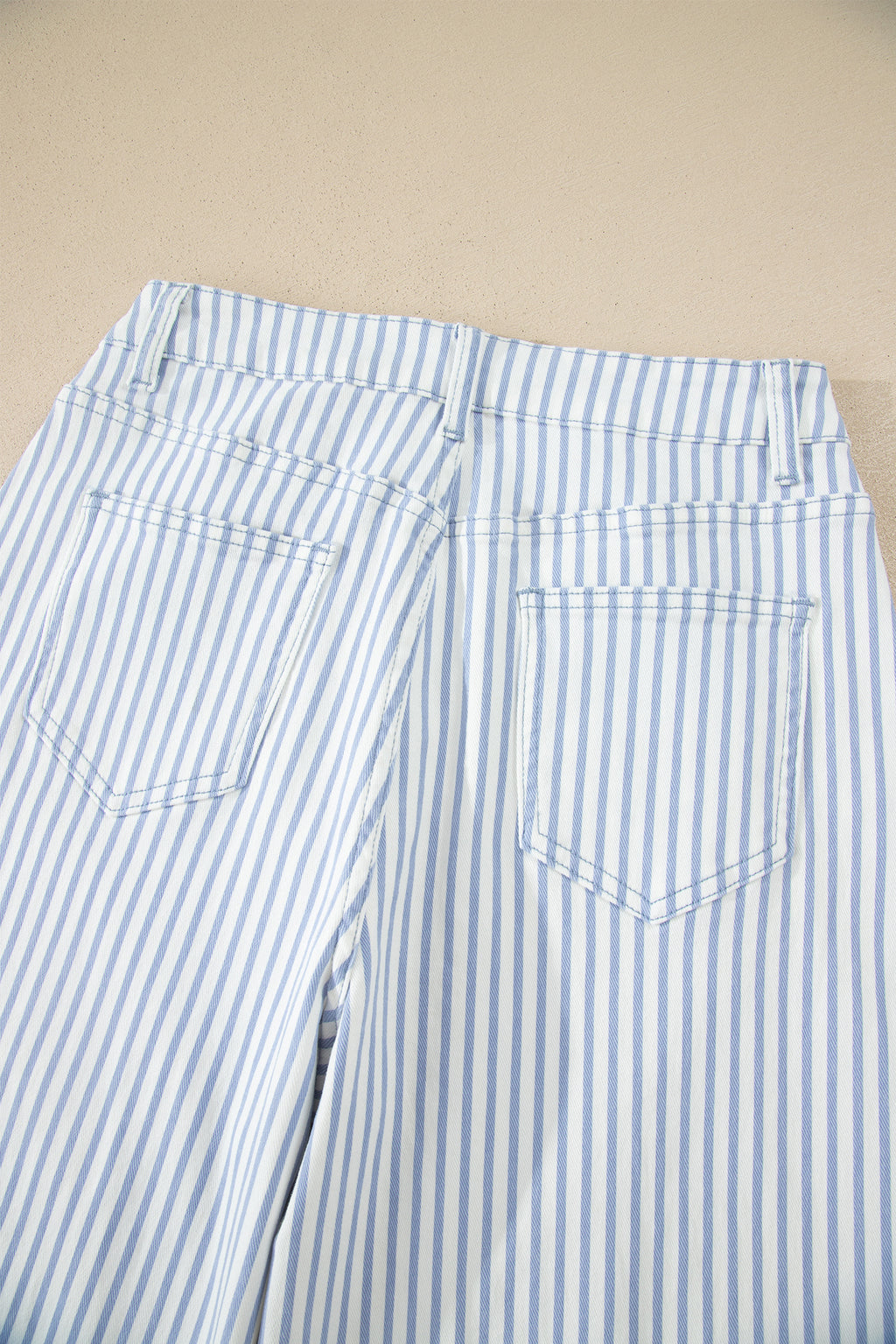 Stripe Casual Barrel Jeans